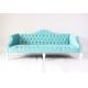 Elegant tufted long back sofa armresrt sofa with nails event sofa furniture upholstery velvet sofa