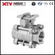 Xtv 3 PCS Ball Valve with Pneumatic Control Straight Through Type Made of Stainless Steel