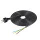 3pin H05vv-f 3g 0.75mm2 Vde Ac 3 Pin Stripped And Tinned Cord Power Cable With Plug Eu Strip End