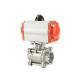 Sturdy Pneumatic SS316 Full Port 3PC Ball Valve for Industrial Applications