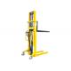 Strong Mast Manual Pallet Stacker C Type Steel Yellow Color Comfortable Operation