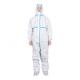 Full Body Disposable Protective Coverall Insulated Blood Resistance Weight 25 - 70gsm