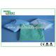 Light Blue Breathable Disposable Use Protctive Isolation Gowns With Knitted Wrist