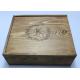 Vintage Pine Wooden Crate Gift Box Brown Color 27cm For Birthday Gift