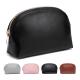 Makeup Bag Small Travel Cosmetic Bag Lightweight PU Leather Cosmetic Organizer Pouch for Women (Small) - Black
