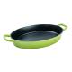 OEM Cast Iron Oval Baking Dish Easy lifting for Induction Stove tops