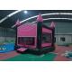 Pink And Black Castle Inflatable Bounce House Easy Deformation SGS Approved