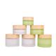 50g Plastic Small Cosmetic Sample Containers 46mm 120g Bamboo Lid