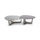 Modern Glass Top Mental Base Grey Coffee Table ZZ-ZC13196A
