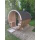 2 - 8 People Capacity Wood Barrel Sauna With / Without Porch Option