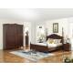 bedroom furniture American style wooden double carving bed models