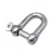 European Type Stainless Steel 304/316 Screw Pin D Shackle for Heavy Duty Applications