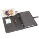 Customized PU Leather A5 Power Bank Notebook With Mobile Phone Holder
