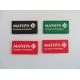 Cool Black Green Red 3d Embossed Logo PVC Patches For Clothing Garment , For MATHYS European Orthopaedics