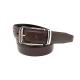 3.5cm Width Zinc Alloy Buckle Mens Brown Leather Dress Belt  Standard Size