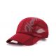 Red Fashion Style Mesh Baseball Caps 100% Cotton Material Mesh Net Custom Logo Printed