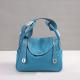 women high quality 30cm 26cm lychee leather handbags jean blue designer bags M-G02-23