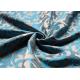 Silk Jacquard Woven Fabric For Dress , Blue Polyester Jacquard Fabric