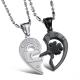 New Fashion Tagor Jewelry 316L Stainless Steel couple Pendant Necklace TYGN077