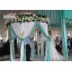 White Luxury Wedding Tents Transparent Aluminum Frame Pleated Roof