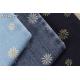 Flower Printed Denim Twill Fabric Stretch Raw Material For Women Jeans Fashion