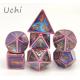 Hand Pouring Durable Fancy Dice Set , Environmental Friendly Color Changing Dice