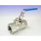 1/2 Reduced Port Stainless Steel Ball Valves One Piece With Locking Handle