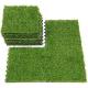 Interlocking Faux Grass Tiles for Artificial Grass Turf Size 300x300x22/25mm Drainage