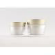 Double Wall Empty Cosmetic Jar Thick Wall With Disc Gold Color 30ml 50ml