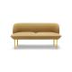 Solid Wood Fabric Lobby Modern Living Room Two Seat Sofa Chair With Multiple Color