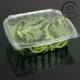 Rectangular Clear Plastic Hinged Salad Container Convenient Food Packaging Solution