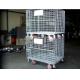 Material Handling Stackable Wire Container With Castors Warehouse Storage Cages