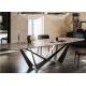 Marble hotel Dining Table With Stainless Steel Legs