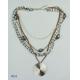 Elegant & unique fashion design mixed metal necklace with factory price