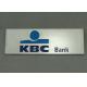 Souvenir KBC Bank Badges Die Casting With Shiny Nickel , Adhesive Tap