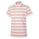 87% Polyester Golf Yellow And White Striped T Shirt Business Casual Collared Shirt