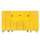 Power Coated 72 Inch Tool Chest and Roller Cabinet in Blue Yellow Finish for Tool Storage