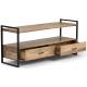 ODM Industrial Metal Wood 50 Inch Tv Stand Cabinet Sideboard With Two Drawers