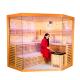 4 - 5 Person Size Hemlock Ozone Steam Sauna Room With 6kw Stove Heater