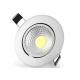 Recessed Dimmable COB LED Downlight / 12W 3000K LED Ceiling Spot Light