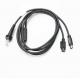 OEM Ps2 Keyboard Cable , Barcode Reader Cable To Rj50 10P10C 2m 3m 5m