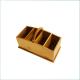 portable bamboo office desk organizer with handle