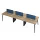 MFC Materials 4 Pax Modular Office Workstation , Office Staff Desk Customized Size