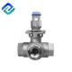 ISO 288 3 Way Sanitary Ball Valve Stainless Steel Water Oil Gas