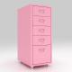 Home Under Table 5 Drawers Mobile Metal File Cabinet