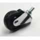 75mm swivel rubber caster wheels with threaded stem screw casters