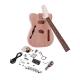 TL Tele Style Unfinished Electric Guitar DIY Kit Mahogany Body with F Soundhole Maple Wood Neck Rosewood Fingerboard