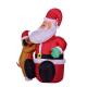 Inflatable Light-up Santa Claus Christmas Decoration for Garden Display with Air Blower and Light