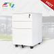 mobile filing cabinet with drawer FYD-H006,side open,no handle,with one key,white color
