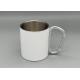 Stainless Steel Portable 300ml Capacity Custom Camping Mugs With Carabiner Handle